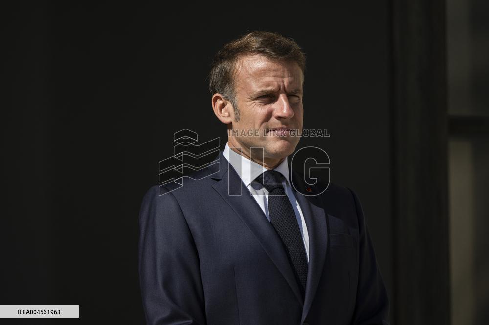 Emmanuel Macron Welcomes Swiss President Karin Keller-Sutter - Paris