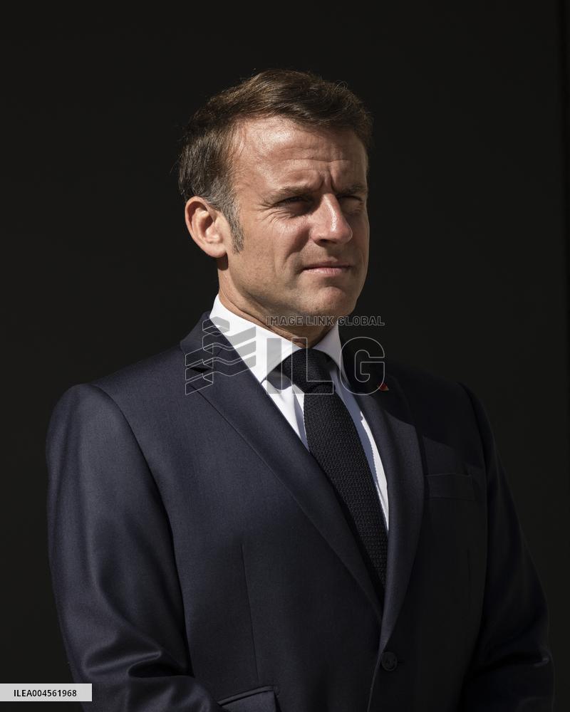 Emmanuel Macron Welcomes Swiss President Karin Keller-Sutter - Paris