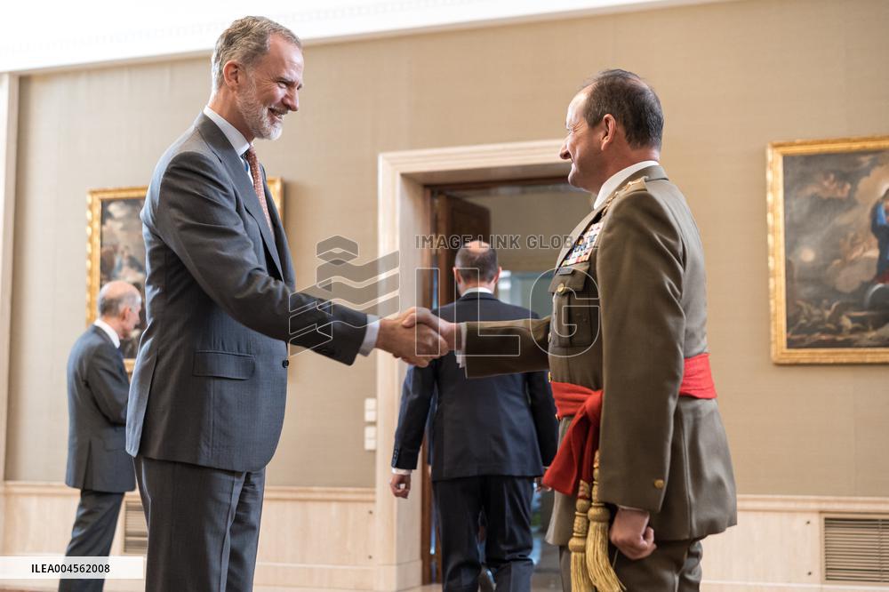 King Felipe Receives The Book Felipe Vi 2014 2024: Profiles Of A Decade - Madrid
