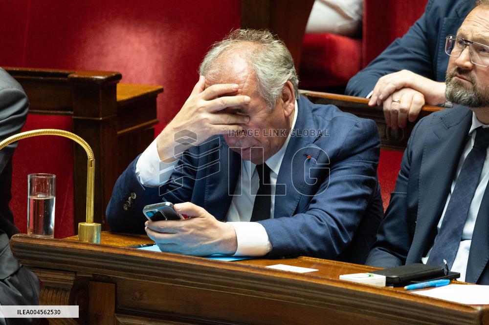 Examination of a PS motion of no confidence against the French prime minister - Paris RL