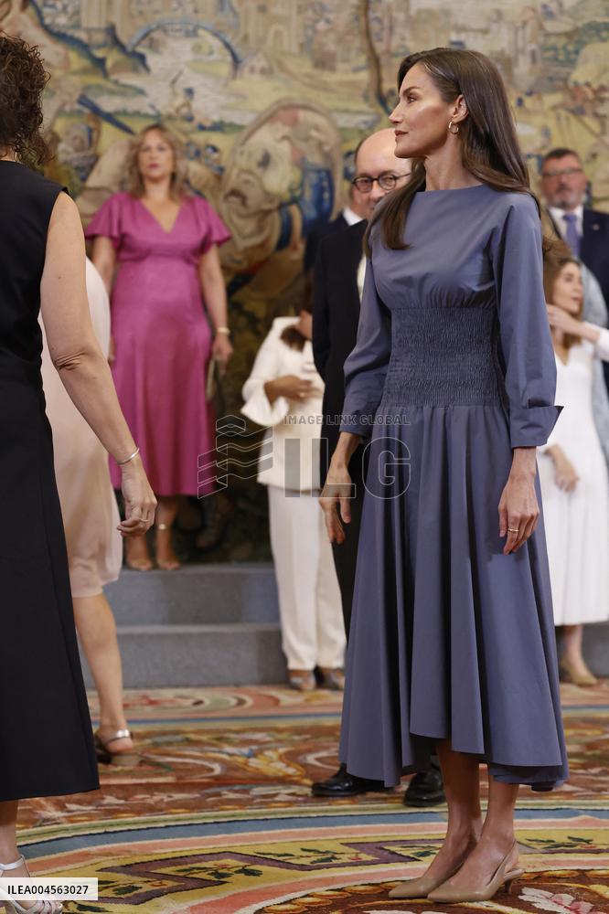 Queen Letizia Receives In Audience - Madrid
