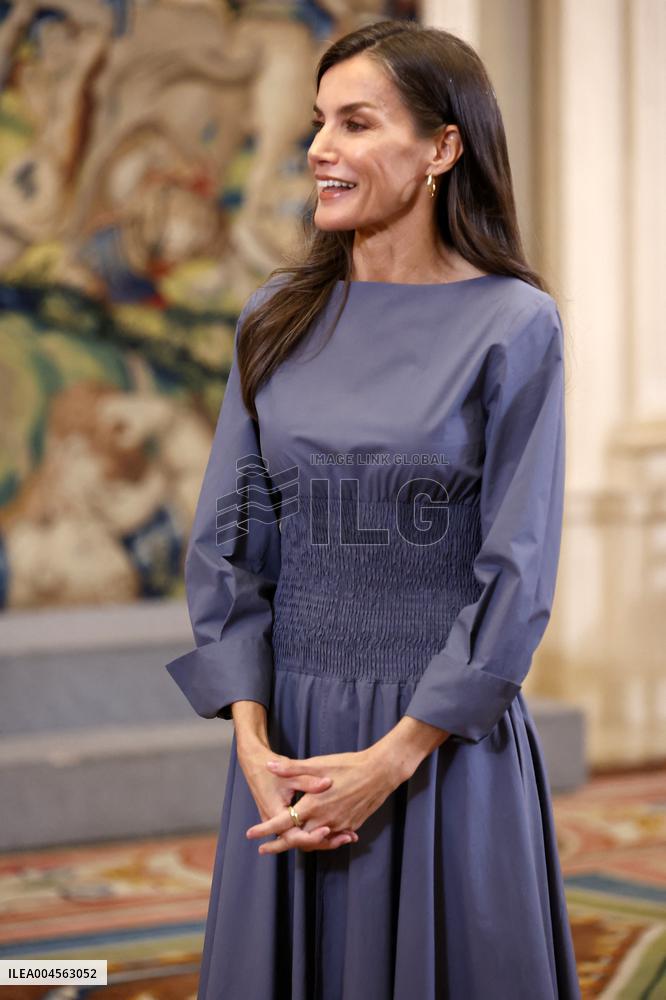 Queen Letizia Receives In Audience - Madrid
