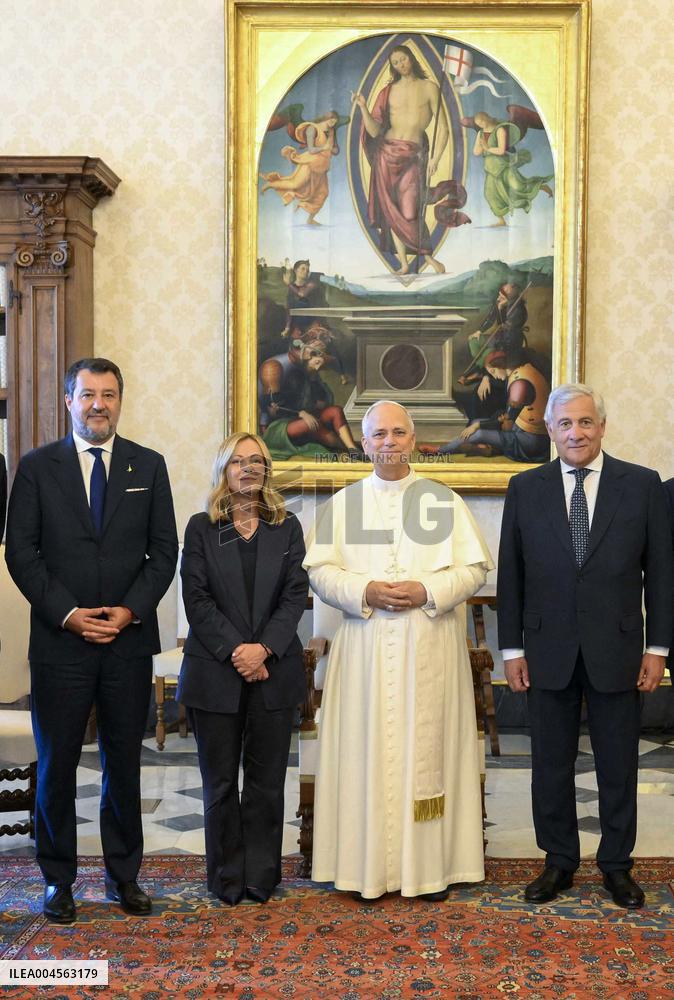 Pope Leo XIV Meets Giorgia Meloni - Vatican