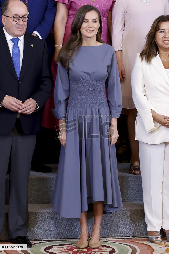 Queen Letizia During An Audience - Madrid