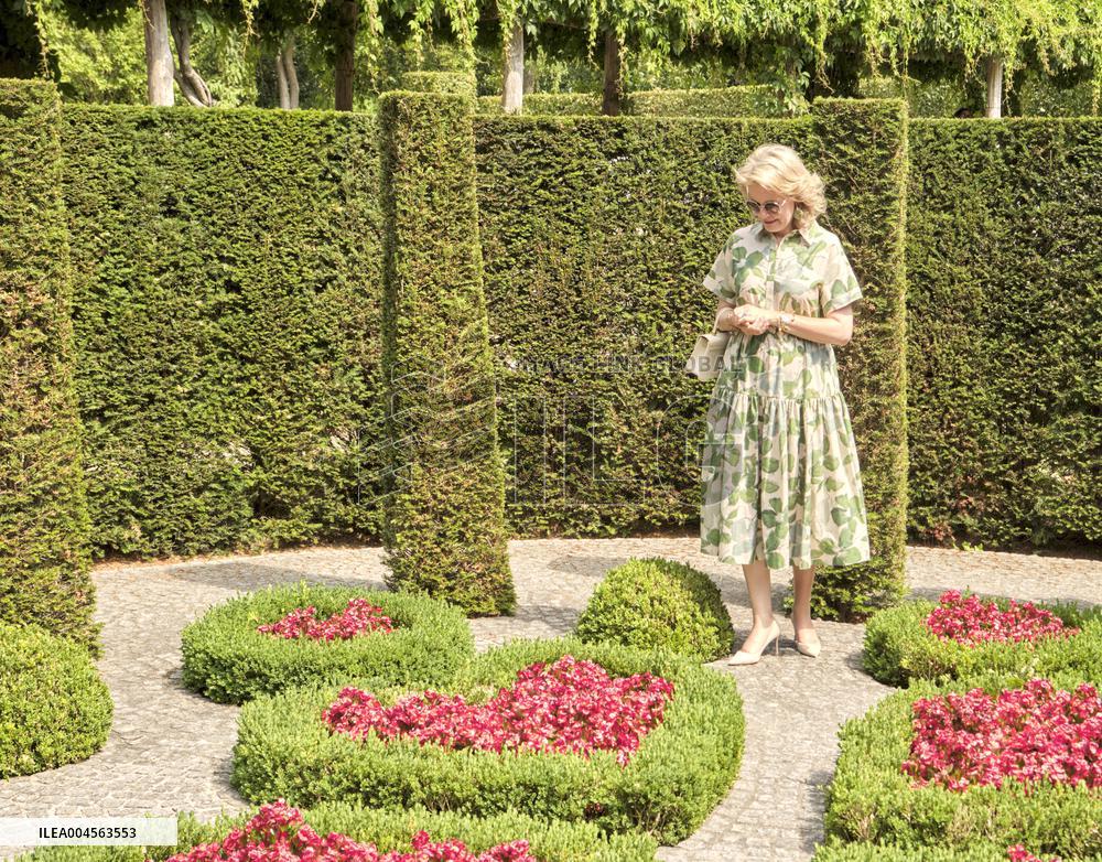 Queen Mathilde Visits Museum & Gardens Van Buuren - Belgium