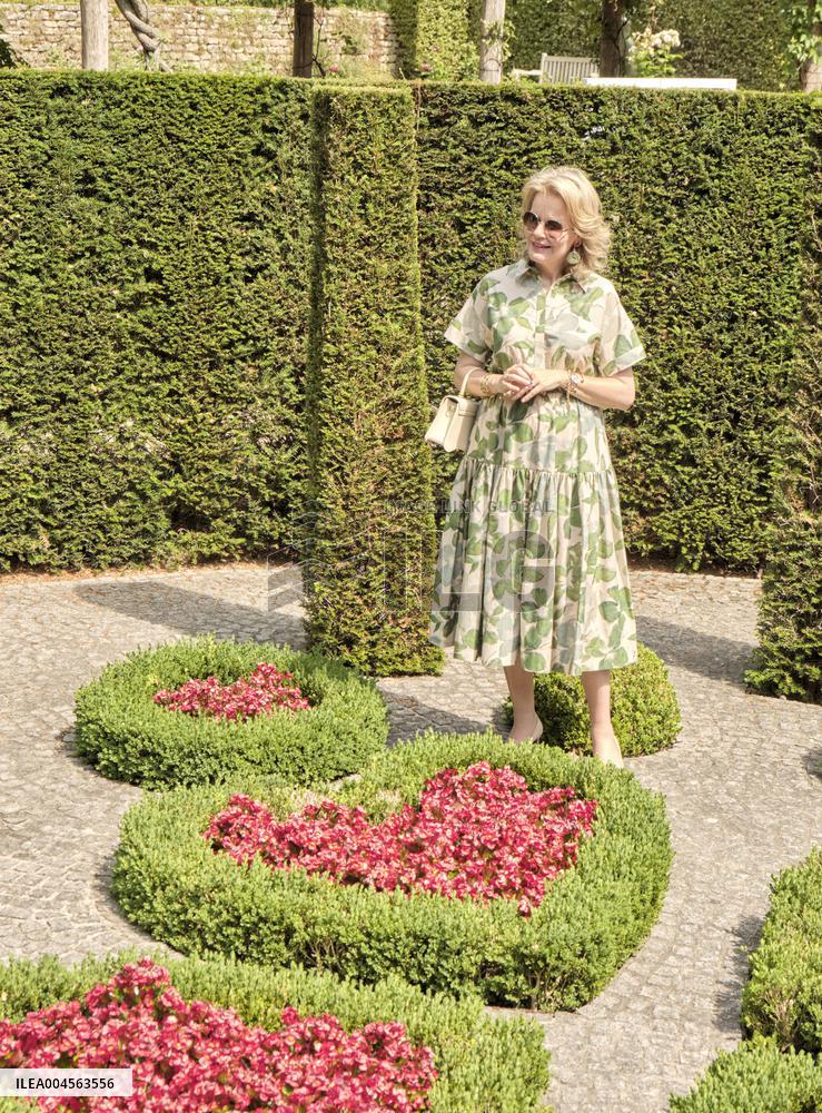 Queen Mathilde Visits Museum & Gardens Van Buuren - Belgium