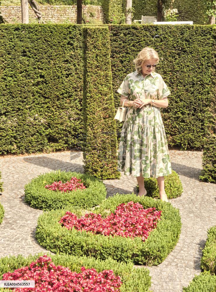 Queen Mathilde Visits Museum & Gardens Van Buuren - Belgium