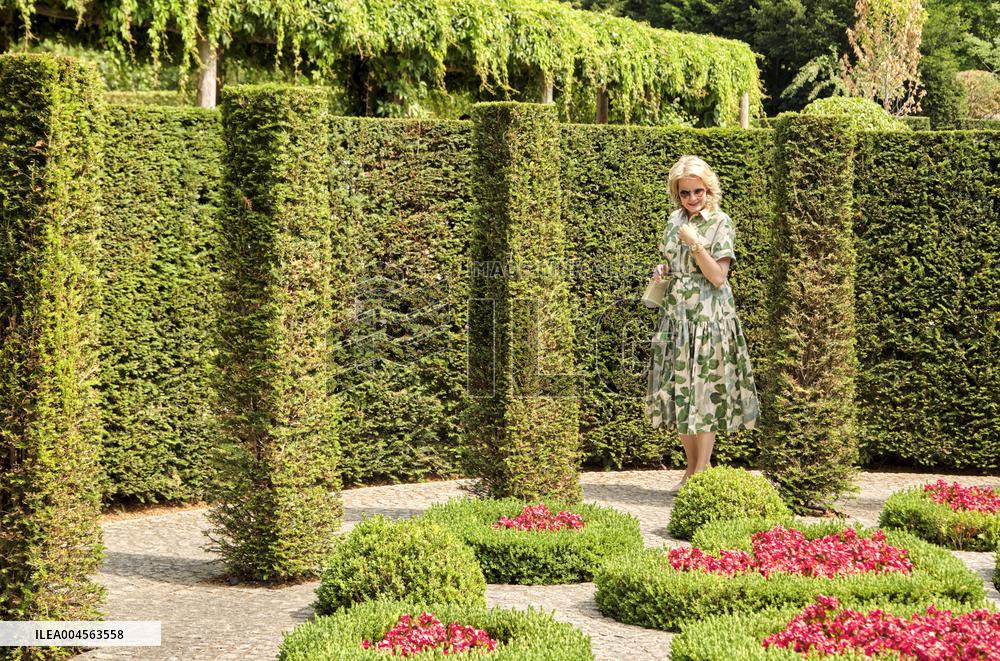 Queen Mathilde Visits Museum & Gardens Van Buuren - Belgium