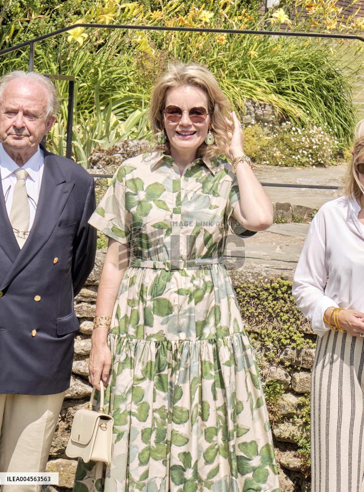 Queen Mathilde Visits Museum & Gardens Van Buuren - Belgium