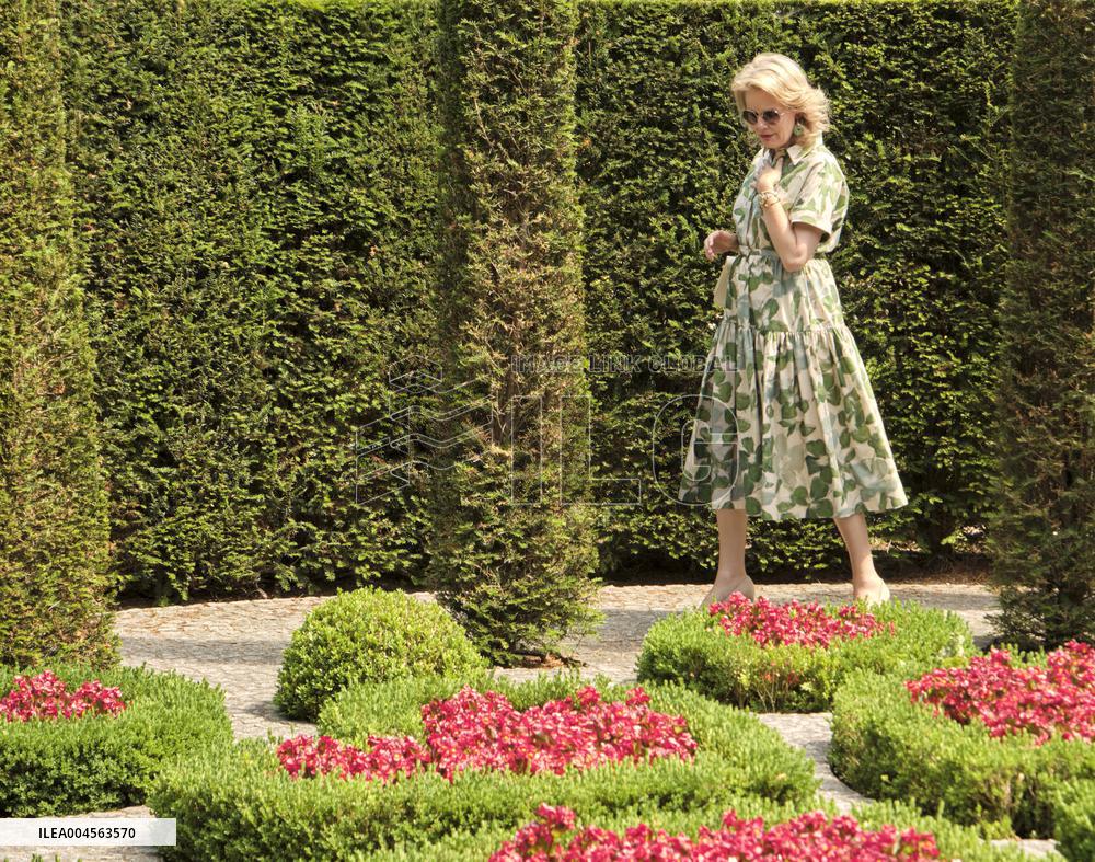 Queen Mathilde Visits Museum & Gardens Van Buuren - Belgium