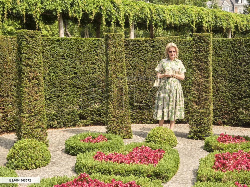 Queen Mathilde Visits Museum & Gardens Van Buuren - Belgium