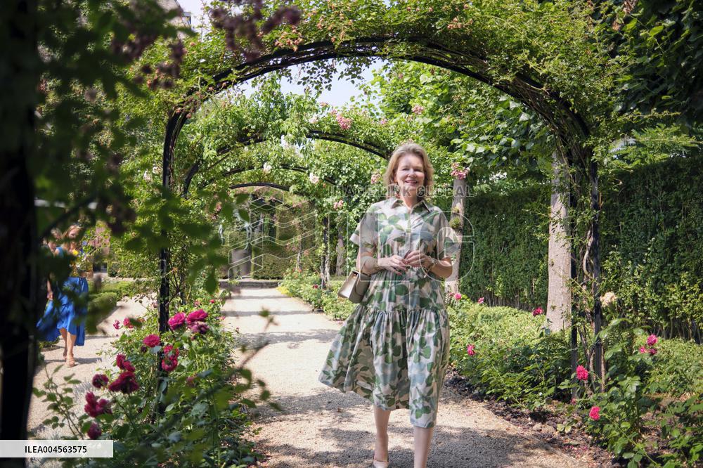 Queen Mathilde Visits Museum & Gardens Van Buuren - Belgium