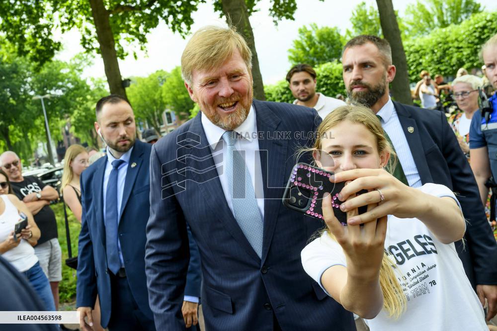 King Willem-Alexander Visits Oude Pekela - Netherlands