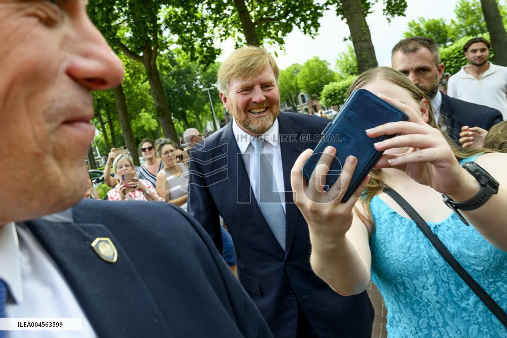 King Willem-Alexander Visits Oude Pekela - Netherlands