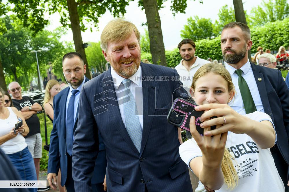 King Willem-Alexander Visits Oude Pekela - Netherlands