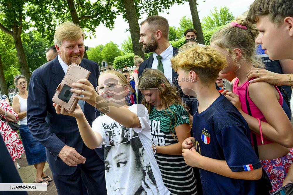 King Willem-Alexander Visits Oude Pekela - Netherlands