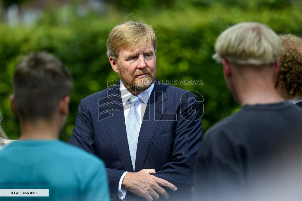 King Willem-Alexander Visits Oude Pekela - Netherlands