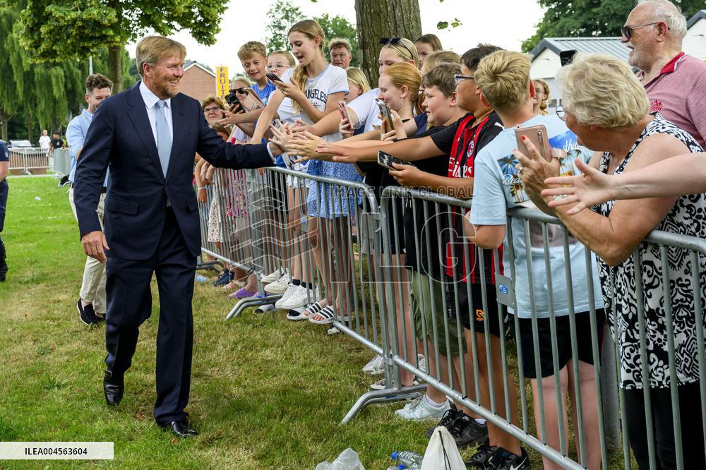 King Willem-Alexander Visits Oude Pekela - Netherlands