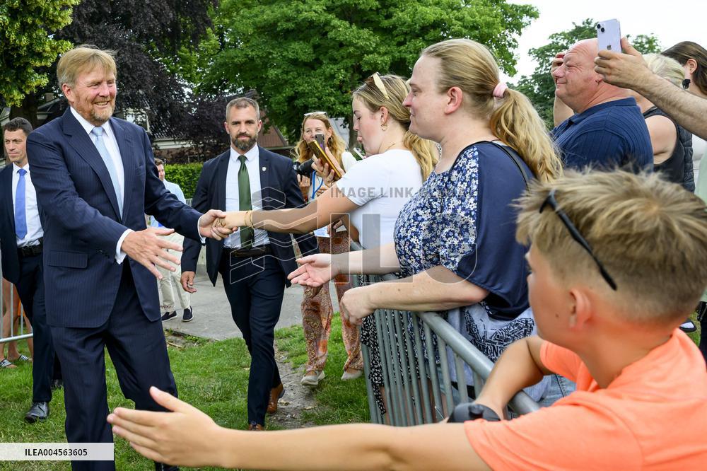 King Willem-Alexander Visits Oude Pekela - Netherlands