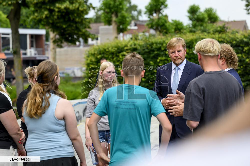 King Willem-Alexander Visits Oude Pekela - Netherlands