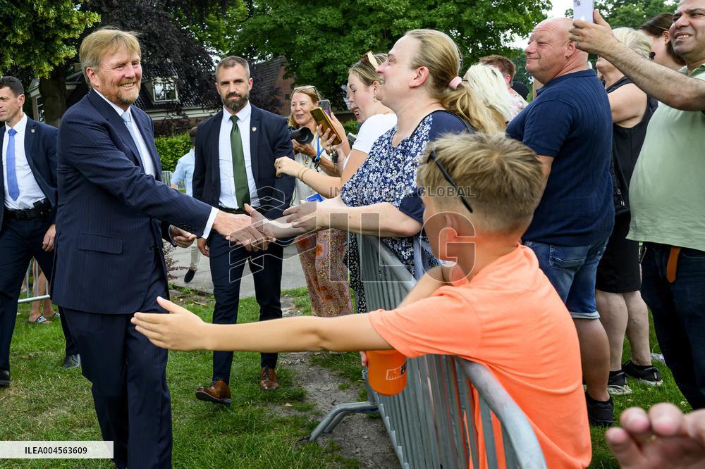 King Willem-Alexander Visits Oude Pekela - Netherlands