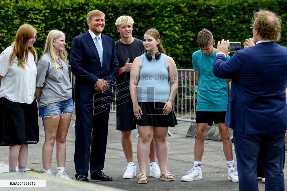 King Willem-Alexander Visits Oude Pekela - Netherlands