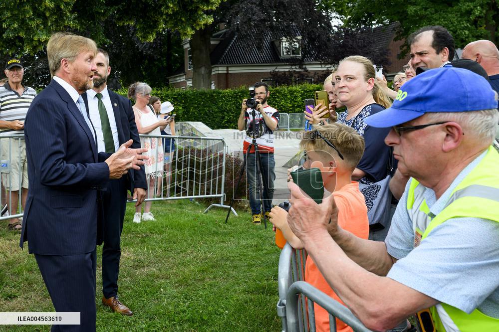 King Willem-Alexander Visits Oude Pekela - Netherlands