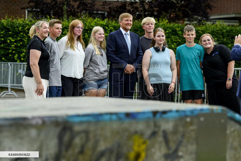 King Willem-Alexander Visits Oude Pekela - Netherlands