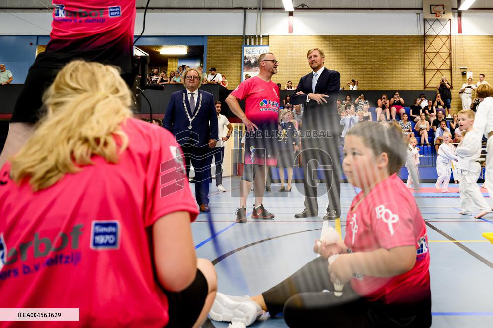 King Willem-Alexander Visits Oude Pekela - Netherlands