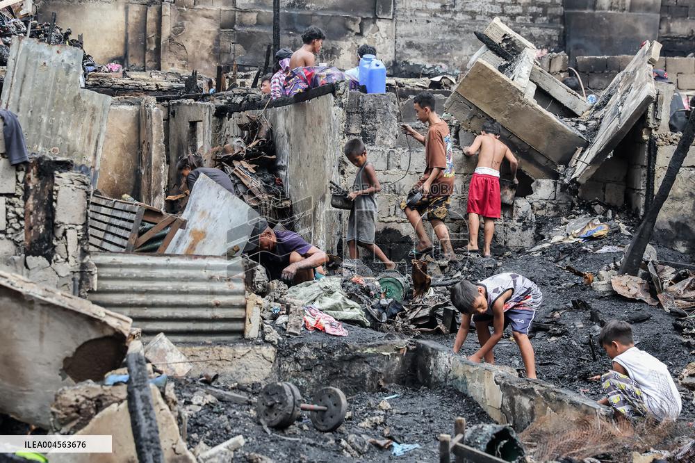 Aftermath a Fire at A Slum Area - Philippines