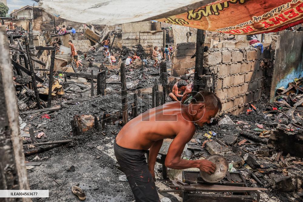 Aftermath a Fire at A Slum Area - Philippines