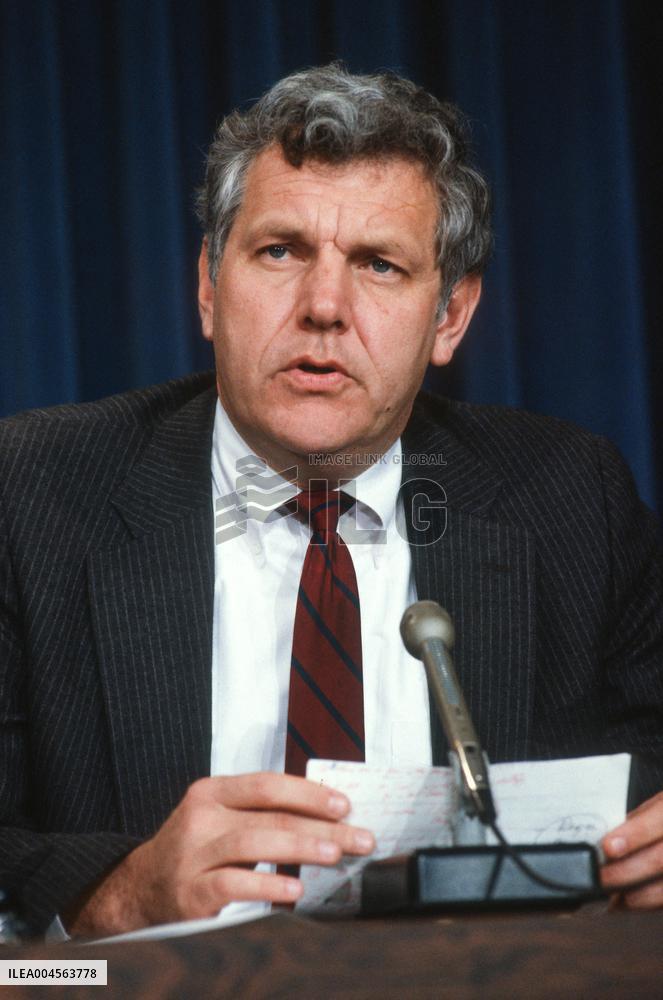 Bennett Leads a Press Conference in Washington, DC