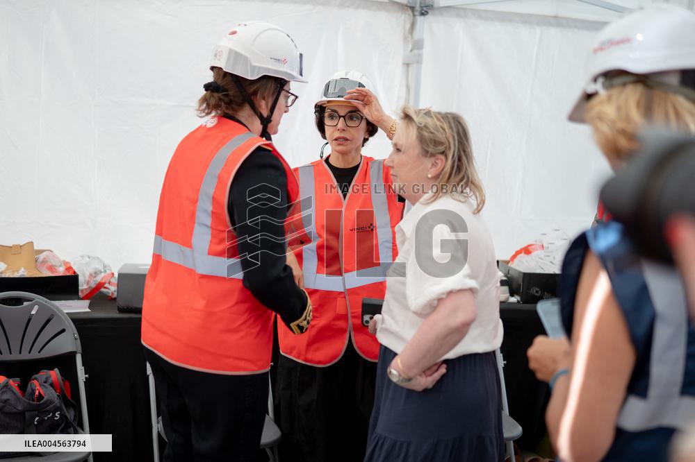 Rachida Dati visit the site of the Centre Pompidou Francilien - Massy AJ
