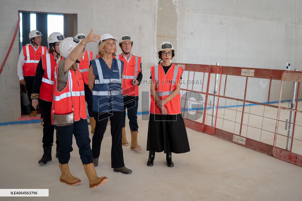 Rachida Dati visit the site of the Centre Pompidou Francilien - Massy AJ