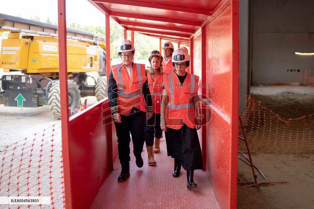 Rachida Dati visit the site of the Centre Pompidou Francilien - Massy AJ