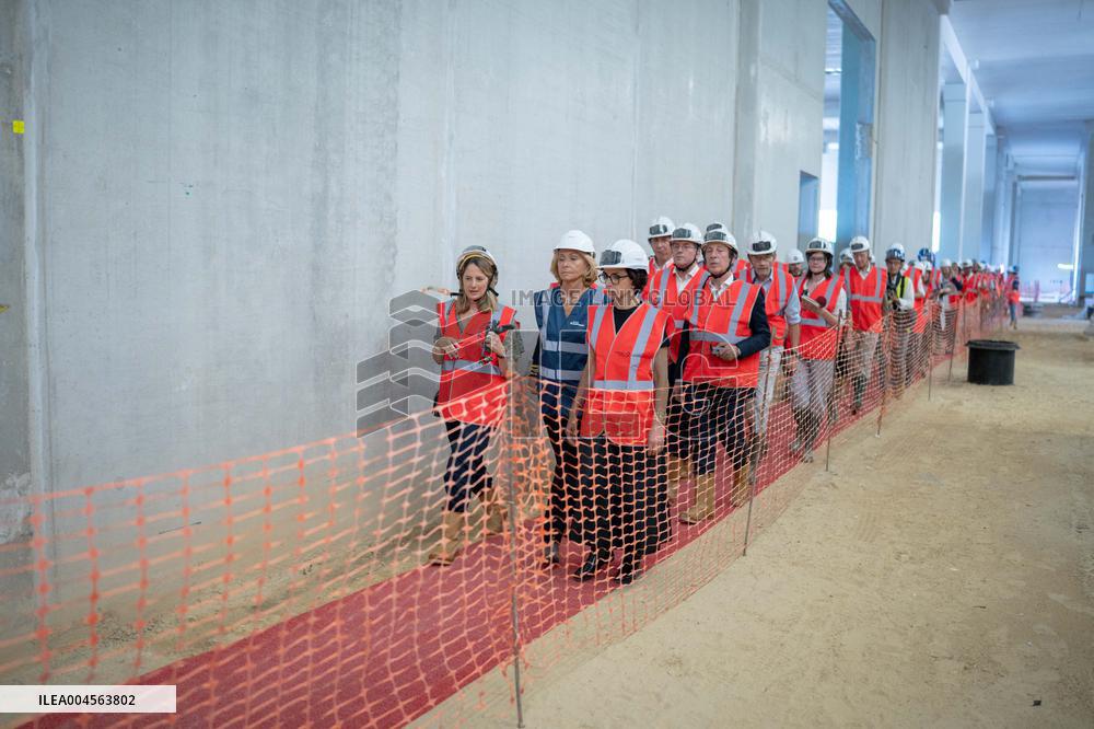 Rachida Dati visit the site of the Centre Pompidou Francilien - Massy AJ