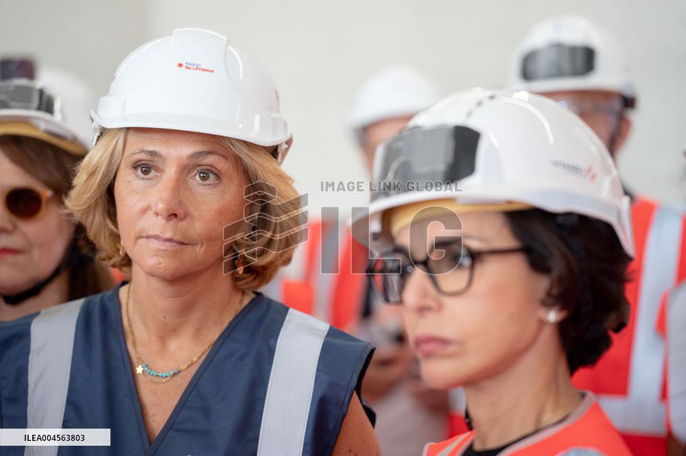 Rachida Dati visit the site of the Centre Pompidou Francilien - Massy AJ