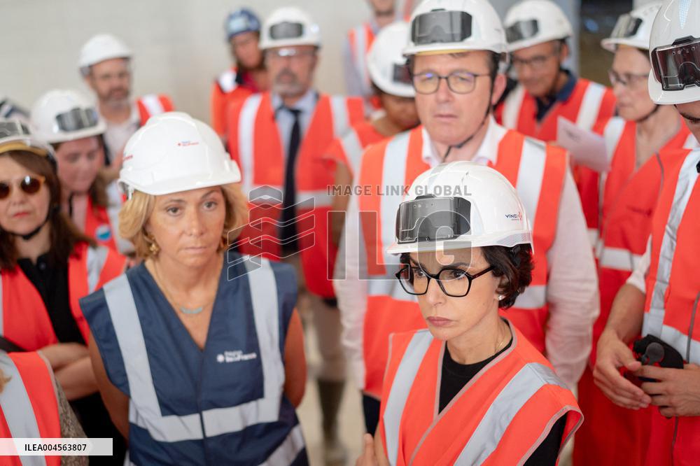 Rachida Dati visit the site of the Centre Pompidou Francilien - Massy AJ