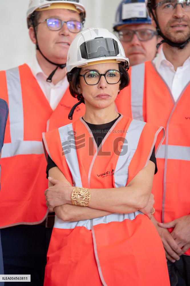 Rachida Dati visit the site of the Centre Pompidou Francilien - Massy AJ