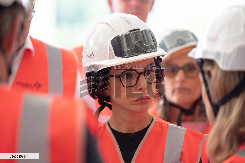 Rachida Dati visit the site of the Centre Pompidou Francilien - Massy AJ