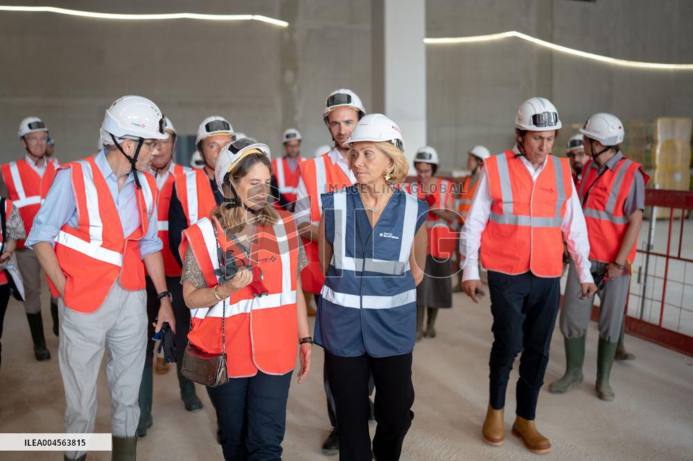 Rachida Dati visit the site of the Centre Pompidou Francilien - Massy AJ