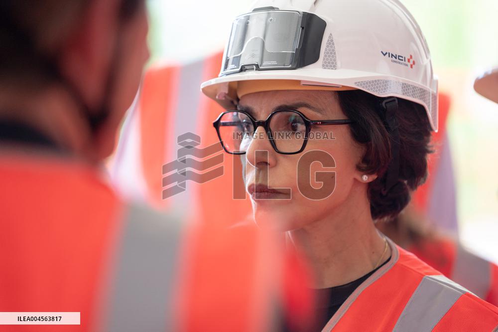 Rachida Dati visit the site of the Centre Pompidou Francilien - Massy AJ