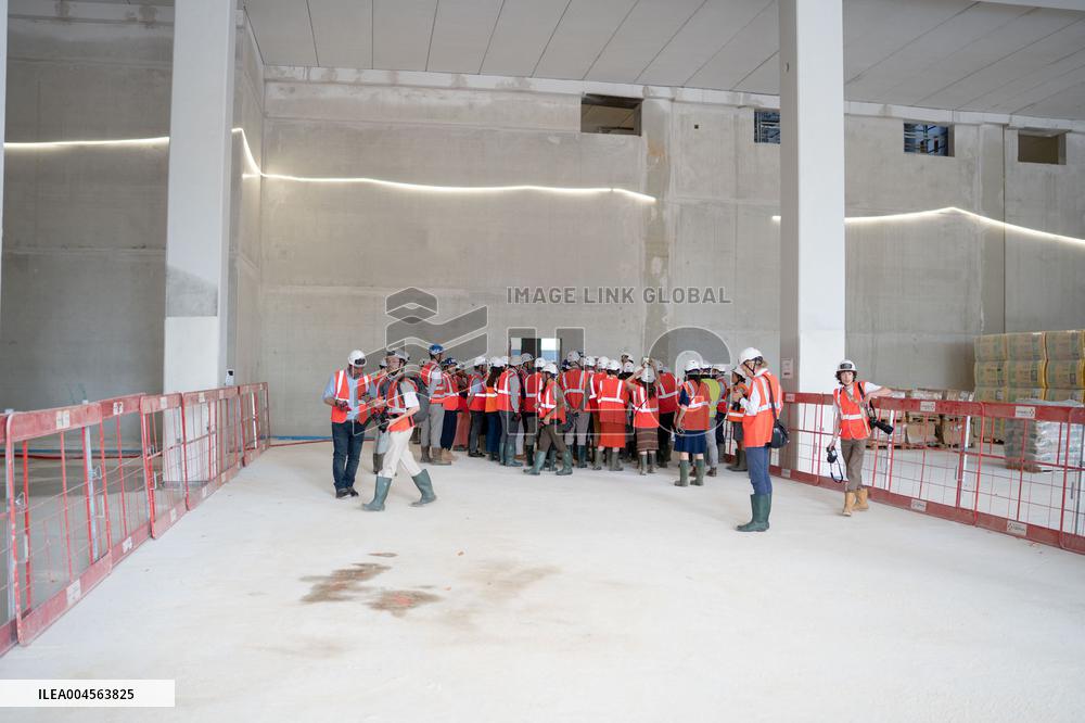 Rachida Dati visit the site of the Centre Pompidou Francilien - Massy AJ