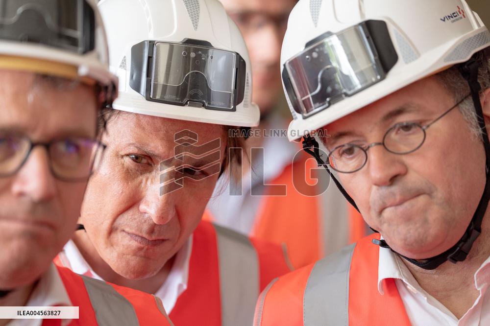 Rachida Dati visit the site of the Centre Pompidou Francilien - Massy AJ