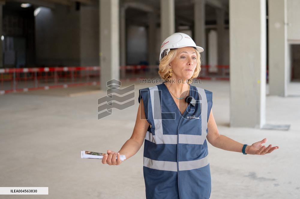 Rachida Dati visit the site of the Centre Pompidou Francilien - Massy AJ