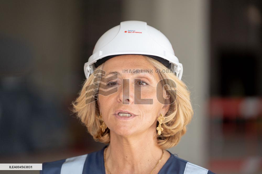 Rachida Dati visit the site of the Centre Pompidou Francilien - Massy AJ