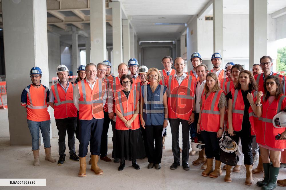 Rachida Dati visit the site of the Centre Pompidou Francilien - Massy AJ