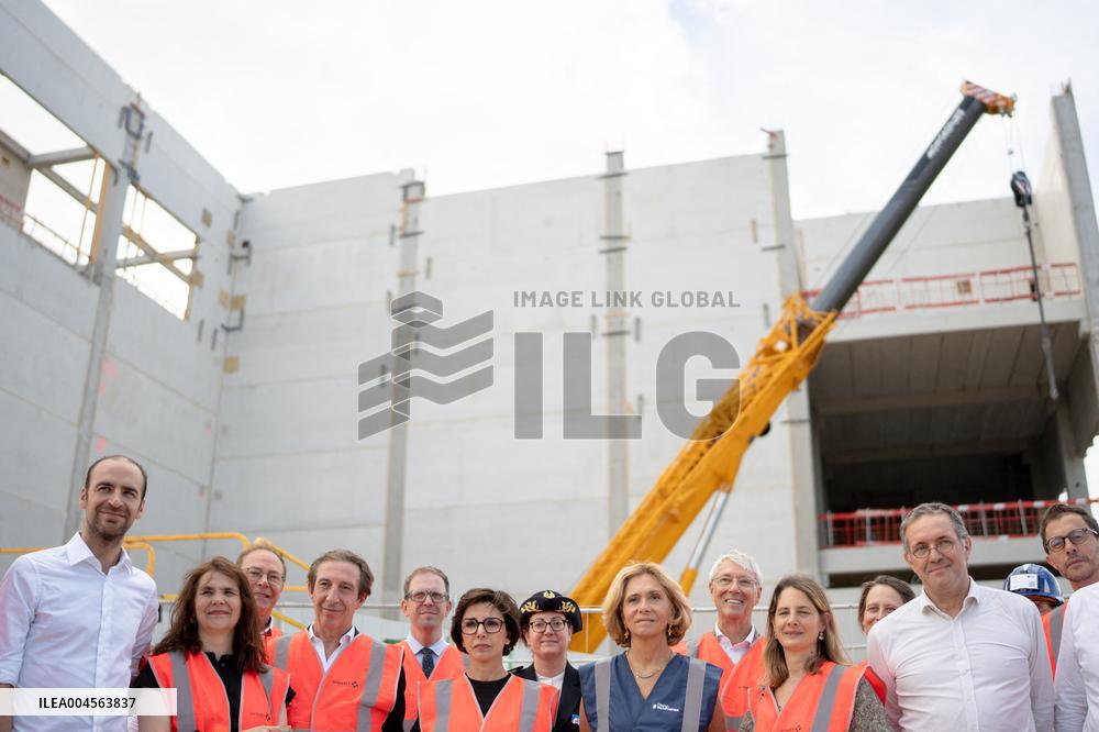 Rachida Dati visit the site of the Centre Pompidou Francilien - Massy AJ