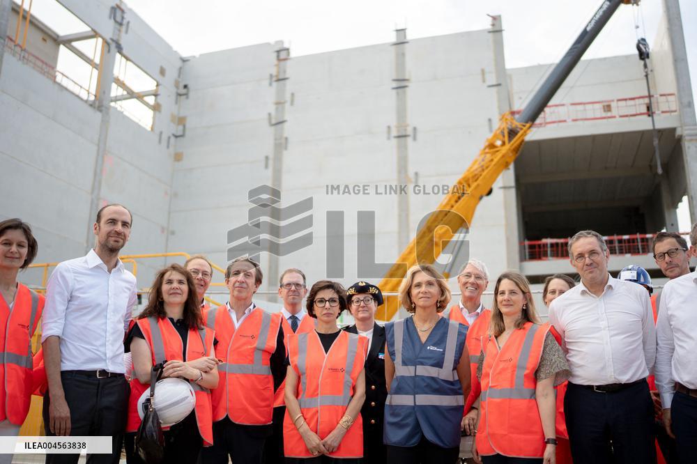 Rachida Dati visit the site of the Centre Pompidou Francilien - Massy AJ