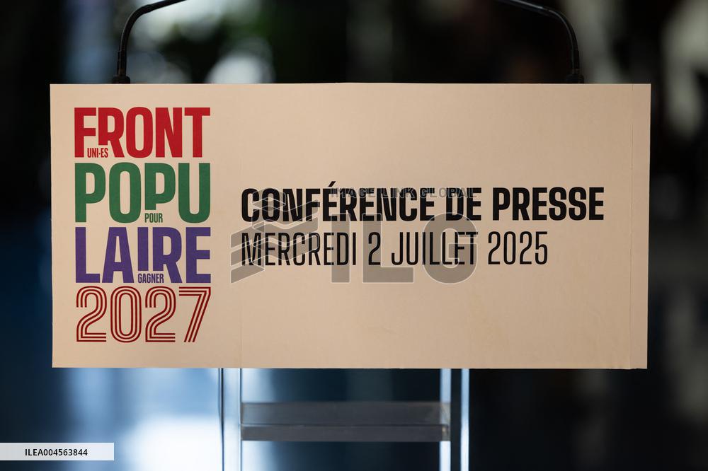 Press conference on a joint candidacy by left parties for the 2027 presidential election - Bagneux RL